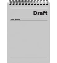 Color A5 Çizgili Bloknot Draft - Gri