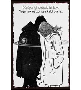 Yazılı Retro Ahşap Poster