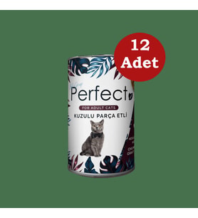 Perfect Kuzu Parça Etli Kedi Konservesi 400 gr x 12 Adet