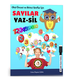 Okul Öncesi ve Birinci Sınıflar İçin Sayılar YAZ-SİL Kitabı