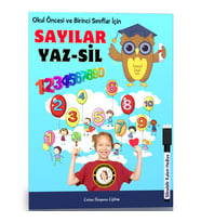 Okul Öncesi ve Birinci Sınıflar İçin Sayılar YAZ-SİL Kitabı