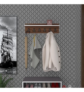 Kenzlife elbise askılığı askılık vettini cvz 20*070*12 siyah 6 adet askı portmanto (Karışık)