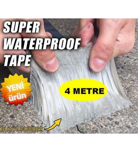 4 mt x 10 cm Tamir Bant Pimaş Bant Çatı Boru Çadır Pimaş Tamir Bandı Su Geçirmez Bant İzolasyon Bant