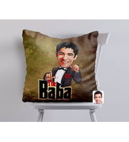BK Gift Kişiye Özel Godfather Baba Karikatürlü Beyaz Yastık-8