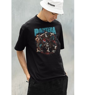 Pantera Rock Metal Müzik Grubu Baskılı Unisex Oversize Tişört