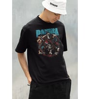 Pantera Rock Metal Müzik Grubu Baskılı Unisex Oversize Tişört