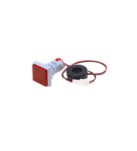 22mm Dijital Voltmetre-Ampermetre Kare AC 60-500V 0-100A Kırmızı