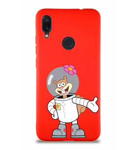 Xiaomi Redmi Note 7 Pro Soft Premier Kapak Sandy Tasarımlı Silikon Kılıf - Kırmızı (Şeffaf)