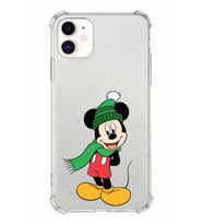 Apple iPhone 11 Uyumlu Köşe Korumalı Antişok  Kapak Mickey Mouse Tasarımlı Şeffaf  Kılıf
