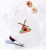 BK Gift Holland Tasarımlı Beyaz Mutfak Önlüğü - Model 1