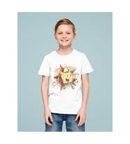 Kovboy Süngerbob Baskılı Unisex Çizgi Film Çocuk Tişört (1-12 Yaş)