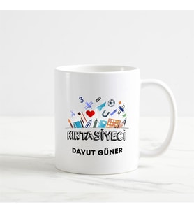 Kırtasiyeci Kupa Bardak (1. Tasarım) (Beyaz)