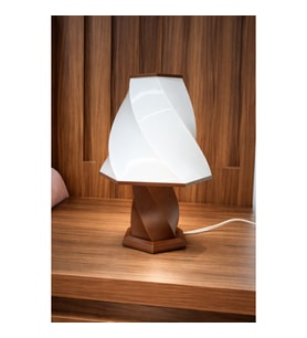 Modern Dekoratif Abajur LED Ampul Masa Lambası Geometrik Tasarım