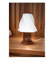 Modern Dekoratif Abajur LED Ampul Masa Lambası Geometrik Tasarım