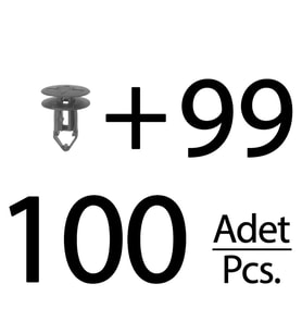 Renault, Dacia için Tampon, Panjur Klipsleri - 100'lü