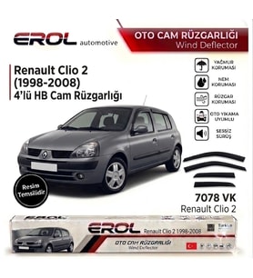 Renault Clio 2 (1998-2008) 4'lü Mugen Cam Rüzgarlığı