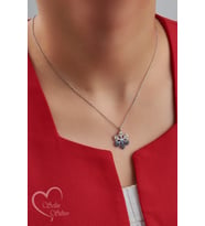 KAR TANESİ KOLYE GOLD-ROSE-GÜMÜŞ RENK 925 AYAR GÜMÜŞ KOLYE (Gümüş)
