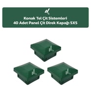 KONAK TEL ÇİT SİSTEMLERİ PANEL ÇİT KAPAĞI 40 ADET YEŞİL (Yeşil)