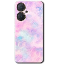 Vivo Y27 Kılıf HD Desen Baskılı Kılıf - Pembe-Duman