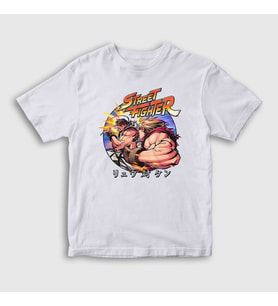Presmono Unisex Çocuk Beyaz Ryu Vs Ken V3 Street Fighter T-Shirt 411442tt