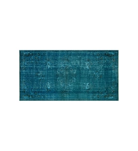 Vintage El Dokuma Eşsiz Halı 124x243 cm 9762