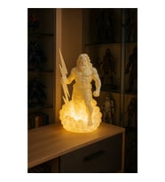 Zeus Masa Lambası – Mitolojik Dekoratif Gece Lambası - Ev ve Ofis İçin (Beyaz)