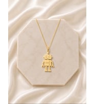 Kişiye Özel Robot Model Kolye 925K Gümüş (Gold)