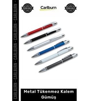 Özel Üretim Lüks Şık Promosyon Logolu Baskılı Kaliteli Kurumsal Ofis Metal Tükenmez Kalem Gümüş