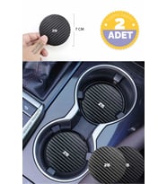 Rover 216 Aracınıza Karbon Desenli Araç Bardak Altlığı Rover 216 İç Mekanı İçin 7 cm Şık Tasarım 2 Adet