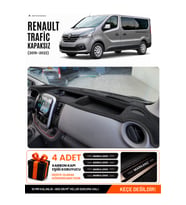 RENAULT TRAFIC KAPAKSIZ (2015-2022) Uyumlu Torpido Örtüsü Torpido Kılıfı - Siyah
