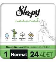 Natural Ultra Hassas Hijyenik Ped Normal 24 Adet Ped