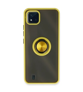 Realme C11 2021 Kılıf Montreal Yüzüklü Kapak - Sarı