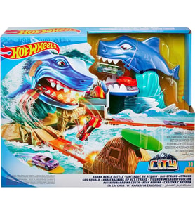 HOT WHEELS CİTY SHARK BEACH BATTLE KÖPEKBALIĞI KUMSAL YARIŞI