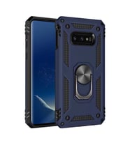 Samsung Galaxy S10E Kılıf Metal For Car Yüzüklü Standlı Military Ring Serisi (Lacivert)