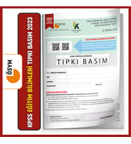 2023 KPSS Eğitim Bilimleri ÖSYM Çıkmış Soru Tıpkı Basım Türkiye Geneli D. Çözüml