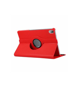 Lenovo M10 TB-X605F için Fuchsia Dönebilen Standlı Tablet Kılıfı (Kırmızı)