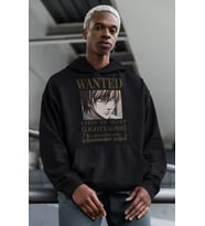 Wanted Light Yagami Baskılı Unisex Oversize Anime Hoodie