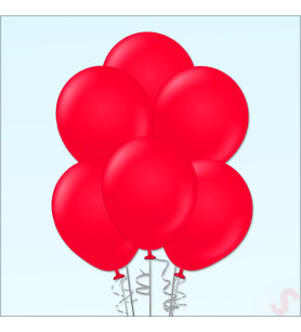 Kırmızı Pastel Balon, 30cm x 10 Adet