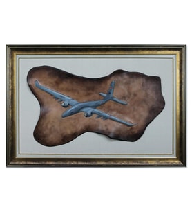 e38 EL İŞÇİLİĞİ KUMAŞ BOYAMA TABLO AKINCI İHA 92x62 cm - 6002 (Karışık)