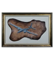 e38 EL İŞÇİLİĞİ KUMAŞ BOYAMA TABLO AKINCI İHA 92x62 cm - 6002 (Karışık)