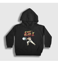 Presmono Unisex Çocuk Siyah Ryu Hadouken Street Fighter Kapüşonlu Sweatshirt 411182tt
