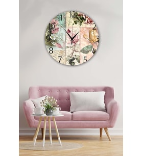 Bilge Retro Tasarımlı Duvar Saati 35 X 35 Cm (Baskılı)