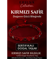 Sertifikalı 8mm Küp Kesim Terahertz - Kırmızı Safir Doğal Taş Bileklik - Kadın Erkek Şık Tasarım (Çok Renkli)