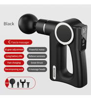 Mini Masaj Tabancası Led Ekran 4 Başlıklı Kas Rahatlatıcı Şarjlı Kemerli Massage Gun