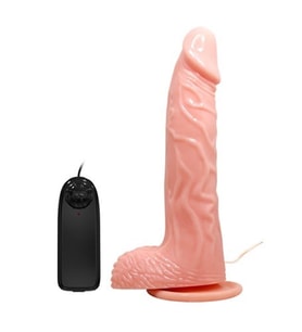 Lilitu Shop 20,5 cm Oynar Başlı Titreşimli Realistik Vibratör Penis - Rota Dong