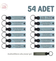 Gök Mavi & Gri, Söz ve Sözlenme Kutlamaları İçin, Yeni Çiftlere Hediyelik Anahtarlık 54' lü Set (Gök Mavisi)