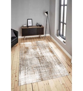 Dijital Baskılı Yıkanabilir Kaymaz Modern Renkli Salon Halısı Mutfak Halısı Yolluk ND-HY-1284 (Bej)