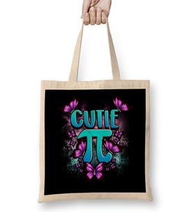 Adorable Cutie Pi Math Pie Symbol Pun Pi Day 2020 Bez Çanta Uzun Saplı