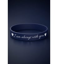 “I Am Always With You” Kalpli Kadın Erkek Silikon Bileklik – Sevgiliye Anlamlı Hediye