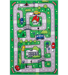 Eliana Home Baskılı, Yıkanabilir Kaymaz Taban Çocuk Halısı LNA4018 100x150 cm (Yeşil)
